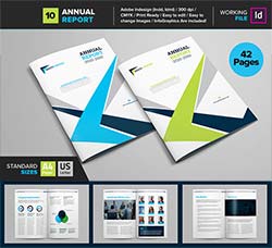 indesign模板－年终报刊(42页/通用型)：Clean Corporate Annual Report V10